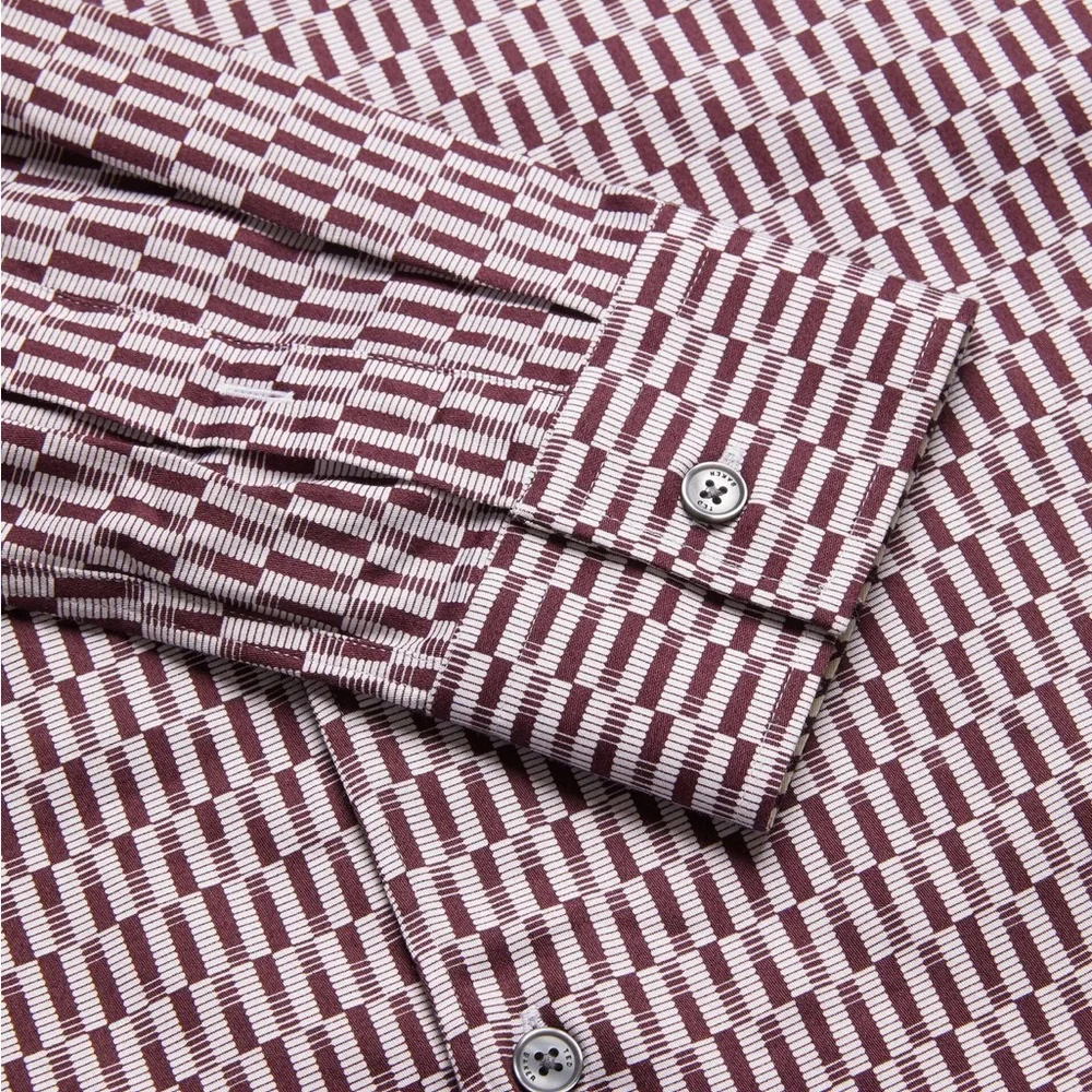 Ted Baker Men's Patterned Shirt - Black and White - Picture 4 of 7